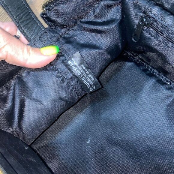 Fossil Soft Leather Black Travel Toiletry Bag Shaving Dopp Vintage - Picture 9 of 13